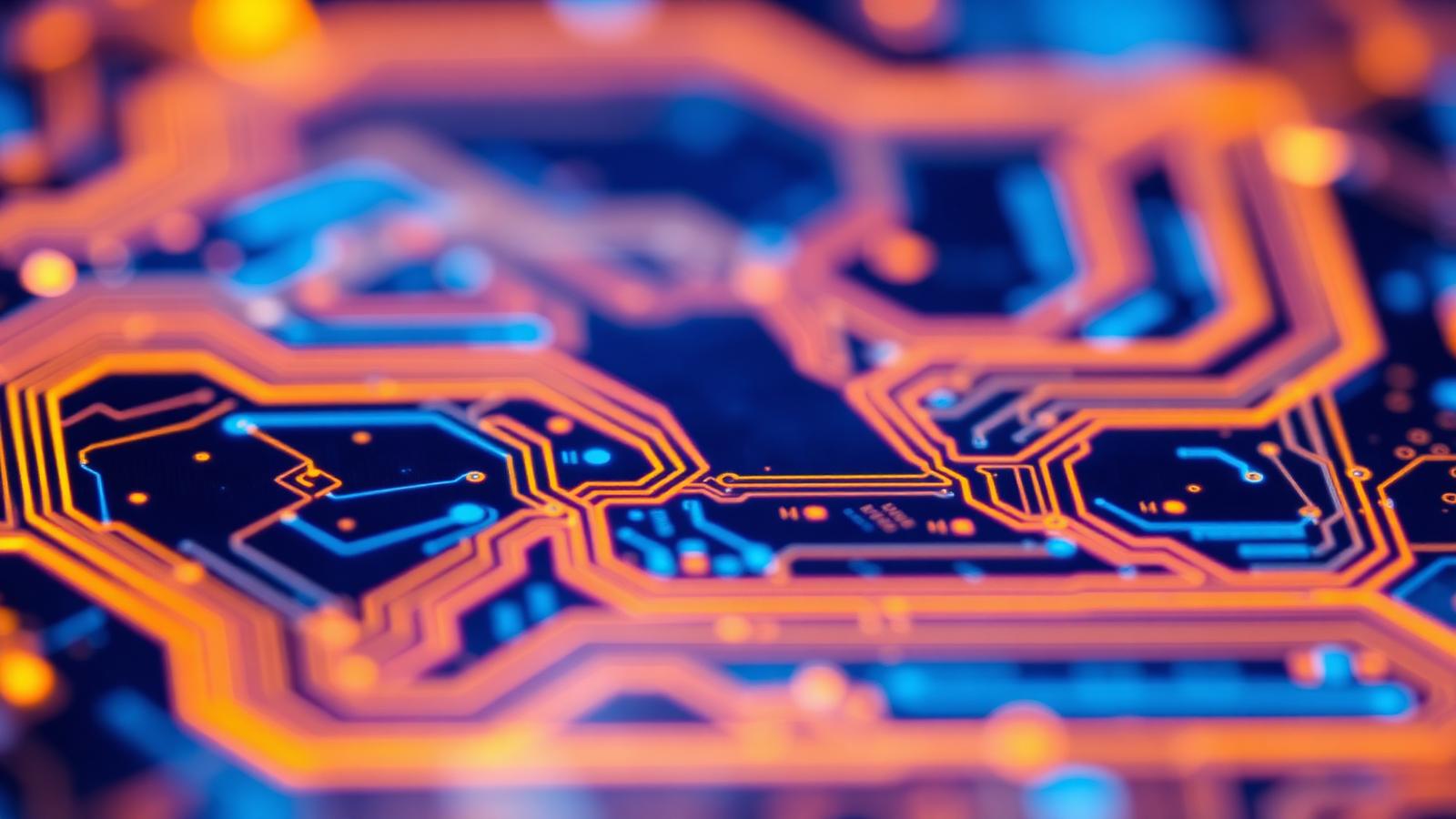 Close-up of an AI-powered circuit board